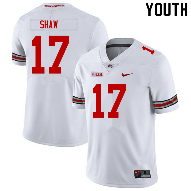 Youth #17 Bryson Shaw Ohio State Buckeyes College Football Jerseys Sale-White
